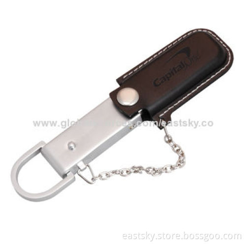 Leather USB Pen Drive, Compatible with PC, Notebook or Tablets, with USB 2.0 Interface